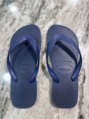Havaianas Blue Classic Rubber Flip Flops